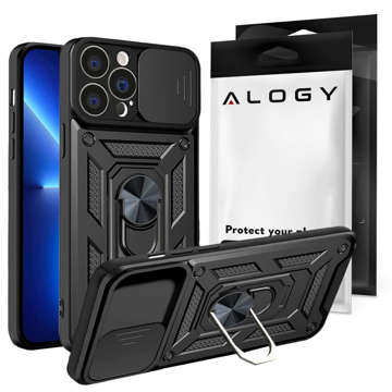 Alogy Camshield Stand Ring Case mit Kameraabdeckung für Apple iPhone 13 Pro Glass