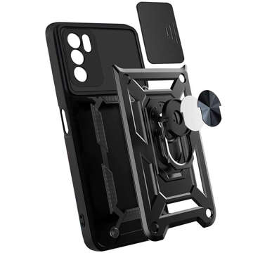 Alogy Camshield Stand Ring Case mit Kameraabdeckung für Oppo A54s / A16 Glass