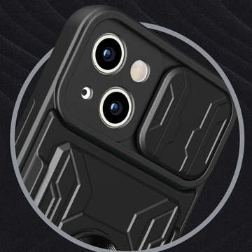 Alogy Camshield Stand Ring Wallet Case mit Kameraabdeckung und Kartenfach für Apple iPhone 14 Schwarz