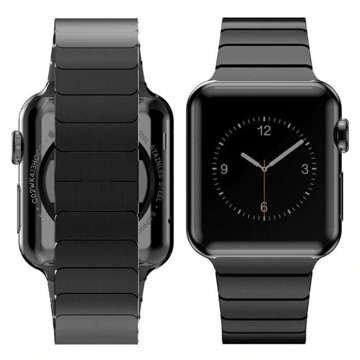 Alogy Edelstahlarmband für Apple Watch 38/40 / 41mm Schwarz