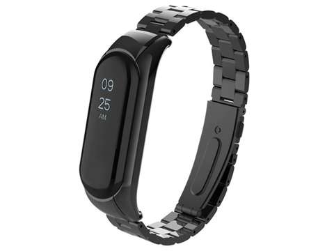 Alogy Edelstahlarmband für Xiaomi Mi Band 5 Schwarz