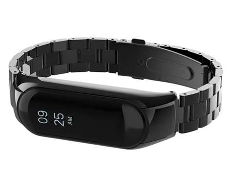 Alogy Edelstahlarmband für Xiaomi Mi Band 5 Schwarz