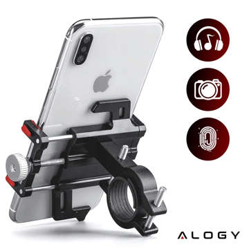 Alogy Fahrrad-Handy-Halterung, 55–95 mm, für Fahrrad, Motorroller, Schwarz