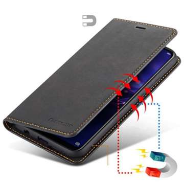 Alogy Forwenw Leder Flip Wallet Case für Samsung Galaxy S22 Ultra Schwarz