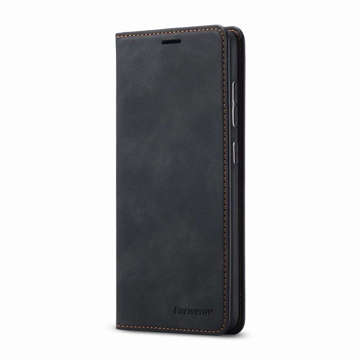 Alogy Forwenw Leder Flip Wallet Case für Samsung Galaxy S22 Ultra Schwarz