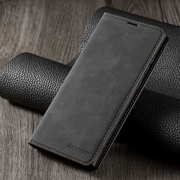 Alogy Forwenw Leder Flip Wallet Case für Samsung Galaxy S22 Ultra Schwarz