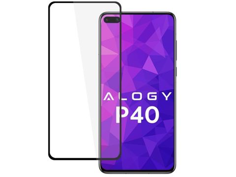 Alogy Full Glue Glas für Huawei P40 Schwarz