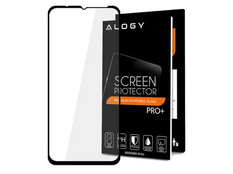 Alogy Full Glue Hüllenfreundliches Glas für Samsung Galaxy A12 2020/2021 Schwarz