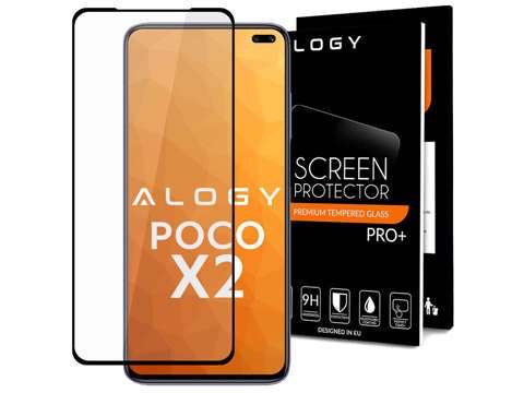 Alogy Glass Full Glue Hülle freundlich für Xiaomi Poco X2 Black