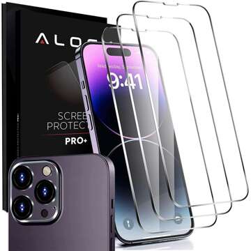 Alogy Glass Pack 3x Gehärtetes Glas für den Bildschirm 9h Glas für das Objektiv für Apple iPhone 14 Pro