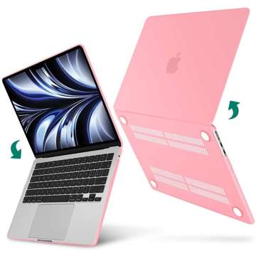 Alogy Hard Case für Apple Macbook Air 13 2022 M2 Matte Pink Tasche bis 15,6"