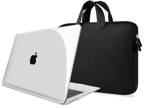 Alogy Hard Case kristallklare Neoprentasche schwarz für MacBook Air 2018 13