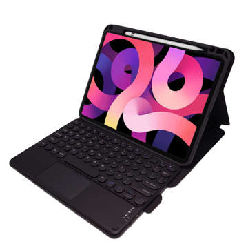 Alogy Hülle Bluetooth Tastatur Touchpad 4in1 Magnetstift für Apple iPad Air 4 2020/5 2022 Schwarz