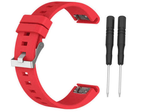 Alogy Karbonkautschukband für Garmin Fenix ​​​​5/5 Plus / 6/6 Pro Raspberry