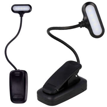 Alogy LED-Ansteck-Schreibtischlampe, kabellos, zum Lesen, Schwarz