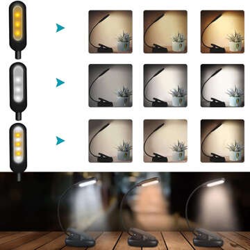 Alogy LED-Nachttischlampe für Schreibtisch, Lesetischlampe, verstellbar, flexibel, kabellos, Micro-USB, Schwarz