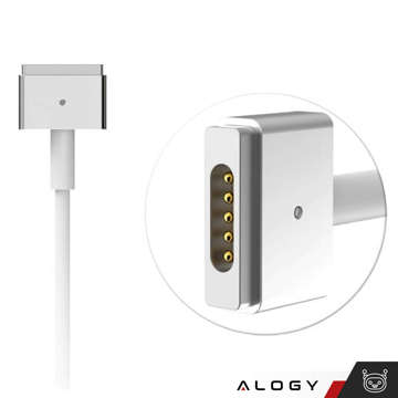 Alogy Ladegerät MacBook Ladegerät Apple MacBook MagSafe 2 T-Typ 45W Netzteil Weiß