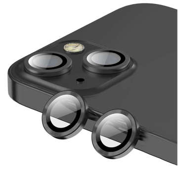 Alogy Metall-Objektiv-Schutzglas-Objektivdeckel für Apple iPhone 13/13 Mini Schwarz