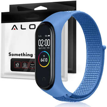 Alogy Nylonband für Xiaomi Mi Band 5/6/6 NFC Blau