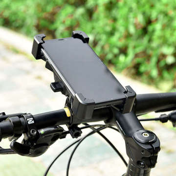 Alogy One Touch Bike Phone Holder 4.5-7" für Lenker für Fahrrad Motorrad Scooter Schwarz