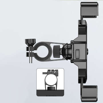 Alogy One Touch Fahrradhalter für 4,5–7 Zoll großes Telefon, Lenker, Fahrrad, Motorrad, Roller, schwarzes Fahrradlicht