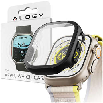 Alogy Protector Case mit Glas 2in1 Case Cover für Apple Watch Ultra 49mm Schwarz