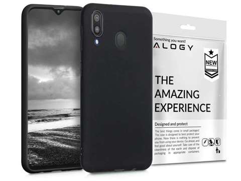 Alogy Slim Case Silikonhülle für Samsung Galaxy M20 schwarz Alogy Schutzfolie