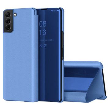 Alogy Smart Clear View Cover Flip Case für Samsung Galaxy S22 Plus Blau