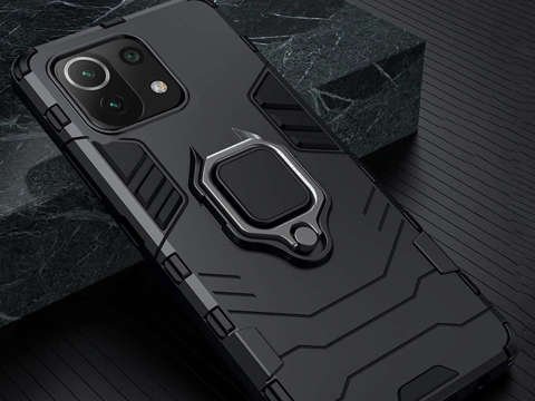 Alogy Stand Ring Armor Hülle für Xiaomi Mi 11 Lite Glass