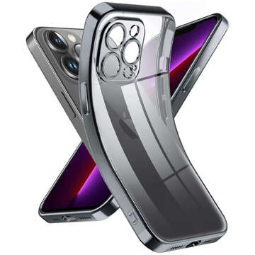 Alogy TPU Luxury Case mit Kameraabdeckung für Apple iPhone 12 Pro Schwarz/Transparent