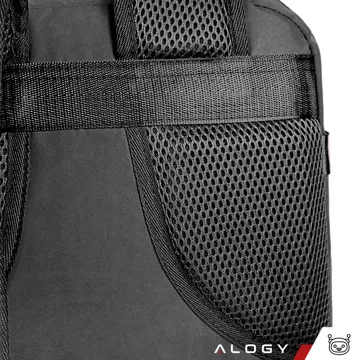 Alogy Unisex Schwarz Herren Damen Reise-Laptop-Rucksack für Koffer Gepäck für Flugzeug Arbeit Schule 45x30x20cm