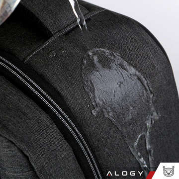 Alogy Urban Safe Anti-Diebstahl-Rucksack für 15,6-Zoll-Laptop mit USB-Anschluss, groß, wasserdicht, Unisex, Schwarz