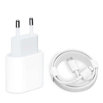 Alogy Wandladegerät Schnelles USB-C PD 20 W Lightning-Kabel 1 m weißes Gehäuse