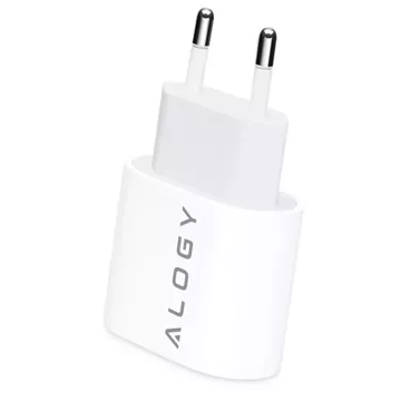 Alogy schnelles USB-C PD 20 W Wandladegerät Lightning-Kabel 1 m Weiß