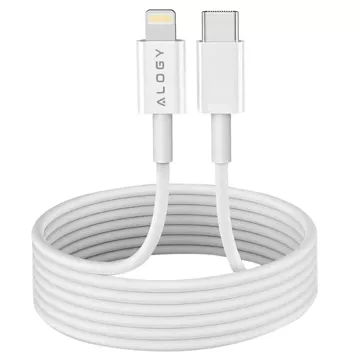 Alogy schnelles USB-C PD 20 W Wandladegerät Lightning-Kabel 1 m Weiß