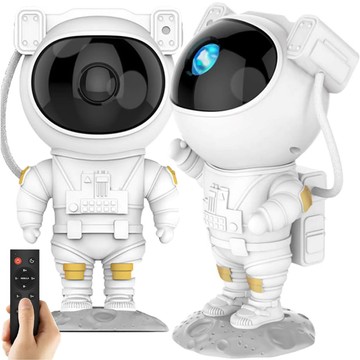 Astronaut 3D Sternenprojektor zur Raumgestaltung Ferngesteuert mit einstellbarem Display und Timer LED Lampe weiß