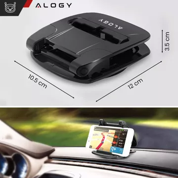 Auto-GPS-Telefonhalter, Cockpit, Auto, Armaturenbrett, Autos, drehbar um 360 Grad, für 6,5-Zoll-Alogy-Telefon, Schwarz