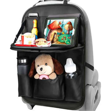 Auto Organizer Auto Reisetisch Autositzschoner Rückenlehne Sitz Alogy Black 2x Kopfstützenhalter