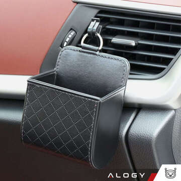 Autogrill-Organizer-Halter, Auto-Kühlergrill-Hakenbox, Alogy Car Air Vent, Schwarz