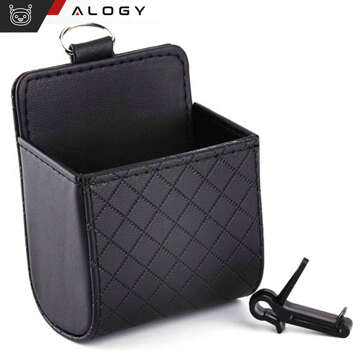 Autogrill-Organizer-Halter, Auto-Kühlergrill-Hakenbox, Alogy Car Air Vent, Schwarz