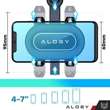 Autotelefonhalter für den Rückspiegel eines Autos Alogy Mirror Car Holder Schwarz