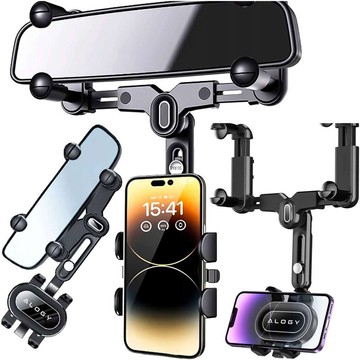 Autotelefonhalter für den Rückspiegel eines Autos Alogy Mirror Car Holder Schwarz