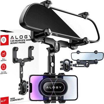 Autotelefonhalter für den Rückspiegel eines Autos Alogy Mirror Car Holder Schwarz