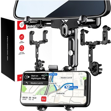 Autotelefonhalter für den Rückspiegel eines Autos Alogy Mirror Car Holder Schwarz