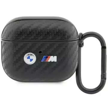BMW BMA3WMPUCA2 Hülle für AirPods 3 Gen Cover schwarz/schwarz Carbon Double Metal Logo