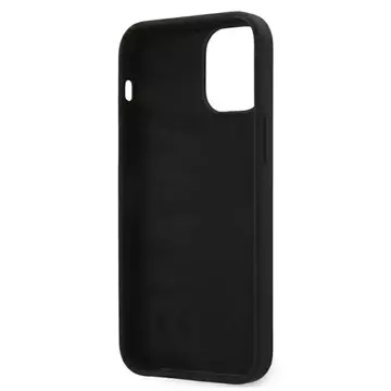 BMW BMHCP12SSILBK Handyhülle für Apple iPhone 12 Mini 5.4" schwarz/schwarz Hardcase Silikon Signatur