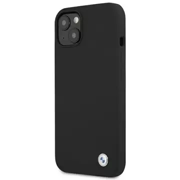 BMW BMHCP13SSILBK Handyhülle für Apple iPhone 13 Mini 5.4" schwarz/schwarz Hardcase Silikon Signatur