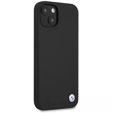 BMW BMHCP13SSILBK Handyhülle für Apple iPhone 13 Mini 5.4" schwarz/schwarz Hardcase Silikon Signatur