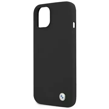 BMW BMHCP13SSILBK Handyhülle für Apple iPhone 13 Mini 5.4" schwarz/schwarz Hardcase Silikon Signatur