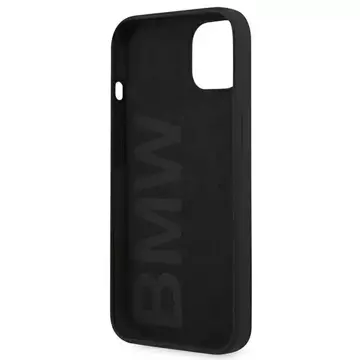 BMW BMHCP13SSILBK Handyhülle für Apple iPhone 13 Mini 5.4" schwarz/schwarz Hardcase Silikon Signatur